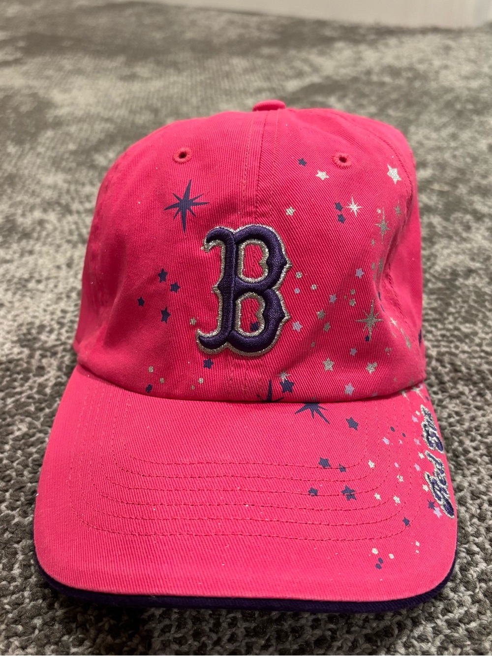 Girls 47 Brand Boston Red Sox Pink Star Adjustable OSFA Hat Kids